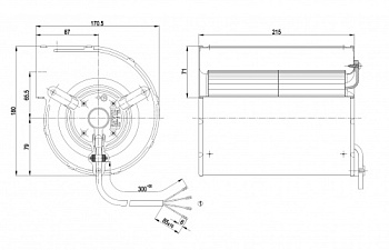 Центробежный вентилятор ebmpapst D2E133AM4701