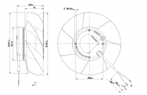 Осевой вентилятор ebmpapst A2S130AA2501