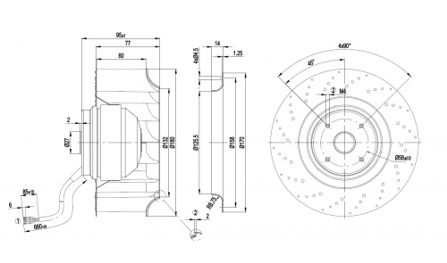 Центробежный вентилятор ebmpapst R2E180AT0615