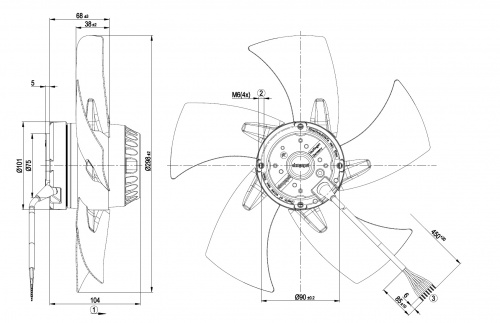 Осевой вентилятор ebmpapst A2D300AP0202