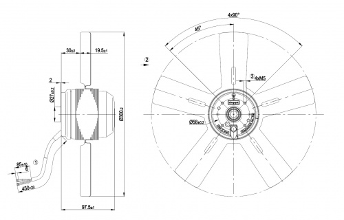 Осевой вентилятор ebmpapst A2E300AC4702