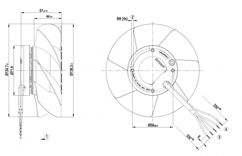Осевой вентилятор ebmpapst A2S130AA0339