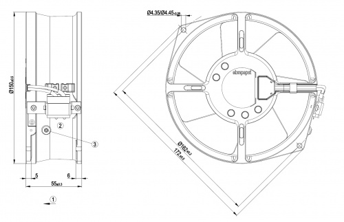 Осевой вентилятор ebmpapst W2S130AA0344