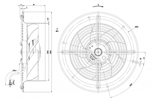 Осевой вентилятор ebmpapst W2D200CI1801