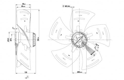 Осевой вентилятор ebmpapst A4D400AS0411