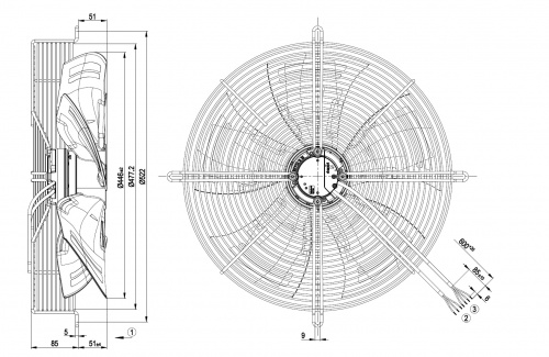 Осевой вентилятор ebmpapst S3G450AO0232