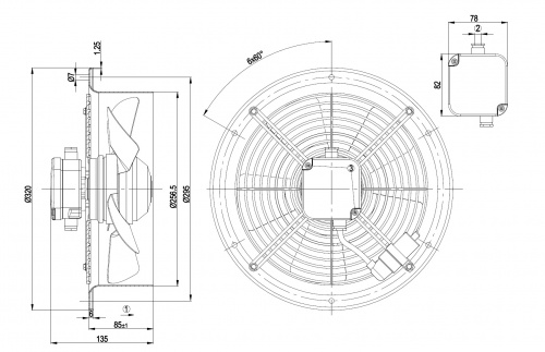 Осевой вентилятор ebmpapst W2E250CE6534