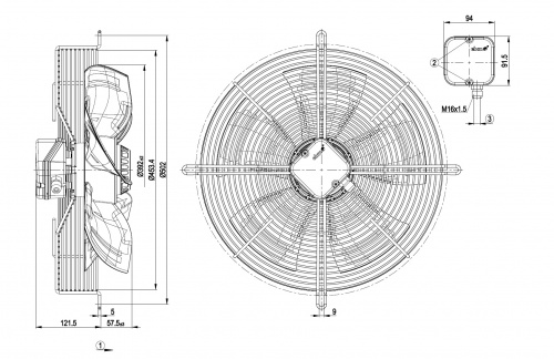 Осевой вентилятор ebmpapst S6E400AN2446