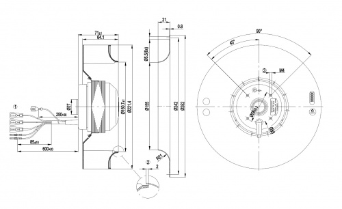 Центробежный вентилятор ebmpapst R2D220AC1420