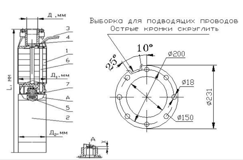 Габаритный чертеж насоса CRS 6 Габаритный чертеж насоса CRS 6.png
