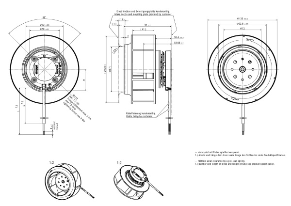 Вентилятор компактный ebmpapst RER 133-41/18/2 TDP
