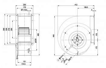 Центробежный вентилятор ebmpapst G4D280AI0306
