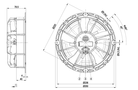 Осевой вентилятор ebmpapst W1G200EC9144