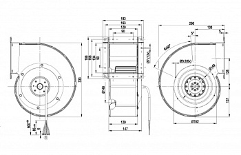 Центробежный вентилятор ebmpapst G4D180BD2817