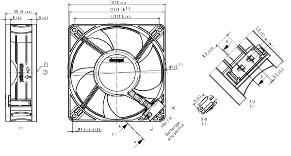 Вентилятор компактный ebmpapst ACi 4420 HH