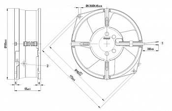 Осевой вентилятор ebmpapst W2S130AA0397