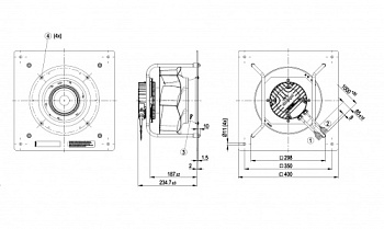 Центробежный вентилятор ebmpapst K3G250PR04H2