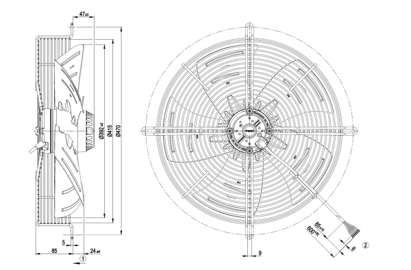 Осевой вентилятор ebmpapst S4D400AP1203