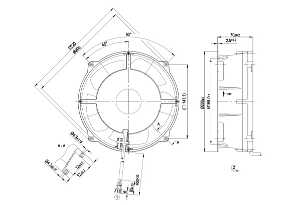 Осевой вентилятор ebmpapst W1G180AB3101