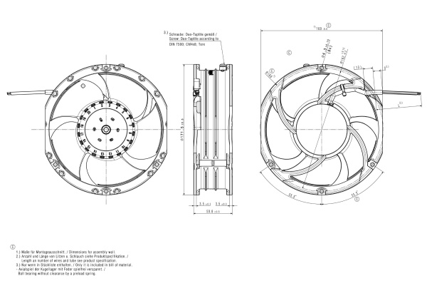 Вентилятор компактный ebmpapst 6314/2 TDHHP-015 (172*160)