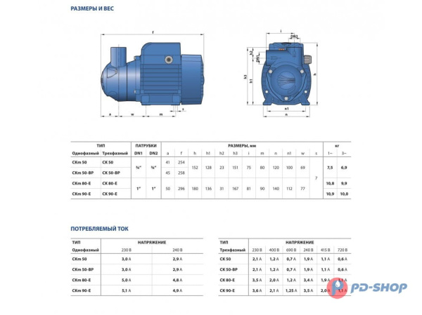 Насос самовсасывающий Pedrollo CK 50