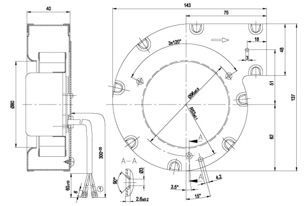 Центробежный вентилятор ebmpapst G1G097AA0501