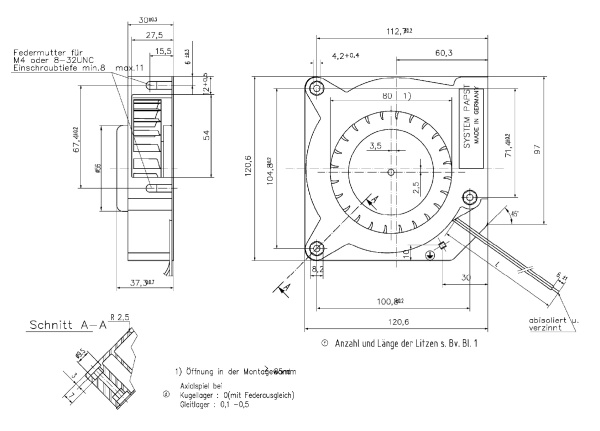 Вентилятор компактный ebmpapst RL 90-18/12 N