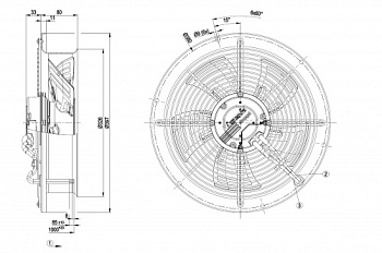 Осевой вентилятор ebmpapst W3G300CT7289