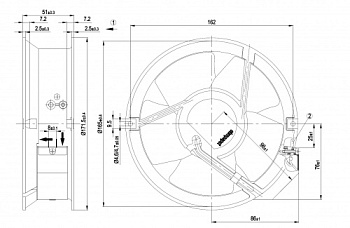 Осевой вентилятор ebmpapst W2E143AB0906