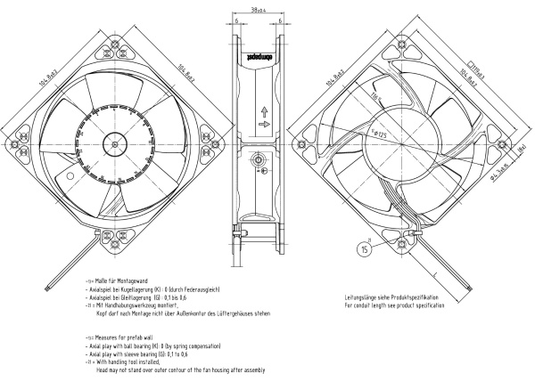 Вентилятор компактный ebmpapst 4112 N/2 H4P