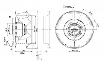 Центробежный вентилятор ebmpapst R4D560RB0301