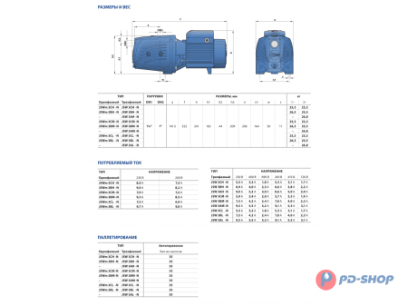 Насос самовсасывающий Pedrollo JSWm 3CH