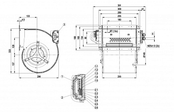 Центробежный вентилятор ebmpapst D3G180HE0902