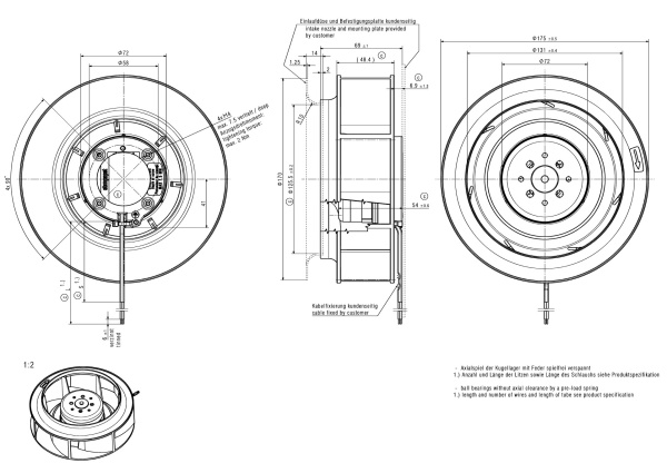 Вентилятор компактный ebmpapst RER 175-42/14/2 TDMLPU