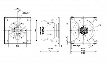 Центробежный вентилятор ebmpapst K3G560PB3171
