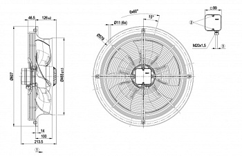 Осевой вентилятор ebmpapst W4D450CO1402
