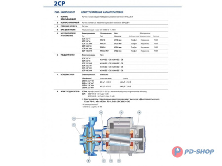 Насосная станция Pedrollo 2CPm 25/14B 50cl с/х