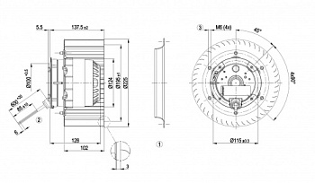 Центробежный вентилятор ebmpapst R4E225BK0503