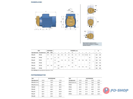 Насос вихревой Pedrollo PVm 81 - EPDM