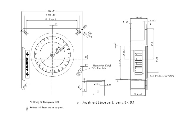 Вентилятор компактный ebmpapst RG 90-18/56