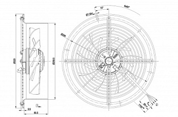 Осевой вентилятор ebmpapst W2E250CM0611
