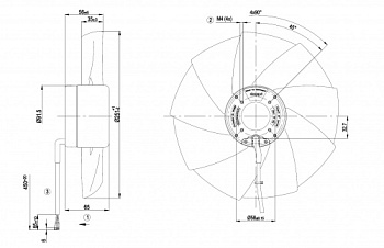 Осевой вентилятор ebmpapst A1G250AH3752