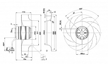 Центробежный вентилятор ebmpapst R2D280AF1009