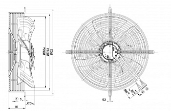Осевой вентилятор ebmpapst S3G350AN0132