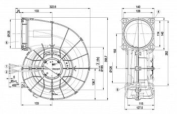Центробежный вентилятор ebmpapst G3G190RG1901