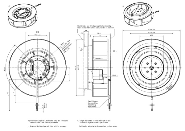 Вентилятор компактный ebmpapst RER 175-42/18/2 TDMP