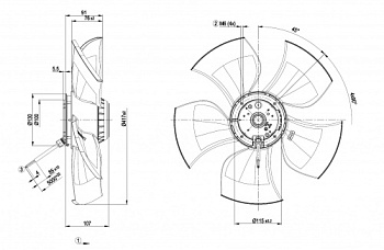 Осевой вентилятор ebmpapst A4E420AU0105