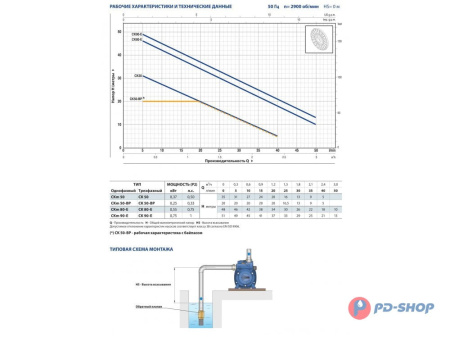 Насос самовсасывающий Pedrollo CKm 50