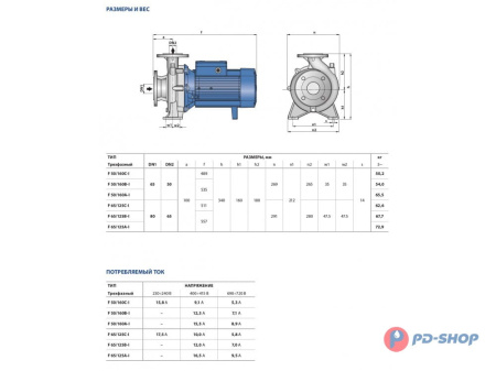 Насос из нержавеющей стали Pedrollo F 65/125A A316
