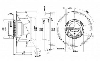 Центробежный вентилятор ebmpapst R3G355RG5601